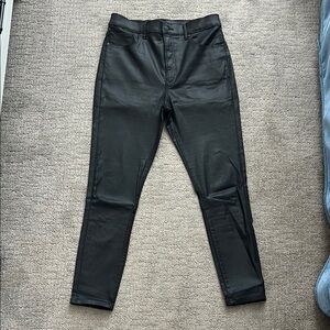 Faux Leather Black Pants
